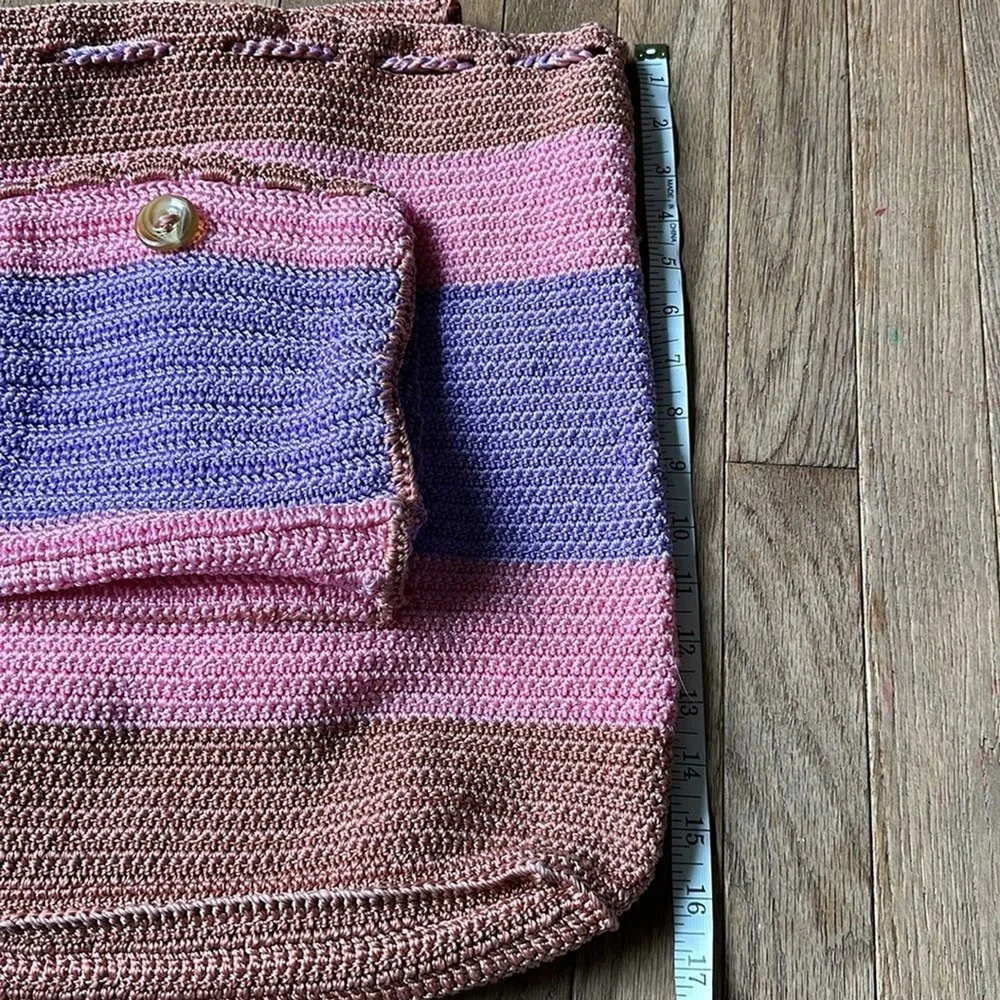 Crochet Pink and‎ Purple backpack